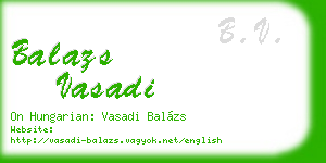balazs vasadi business card